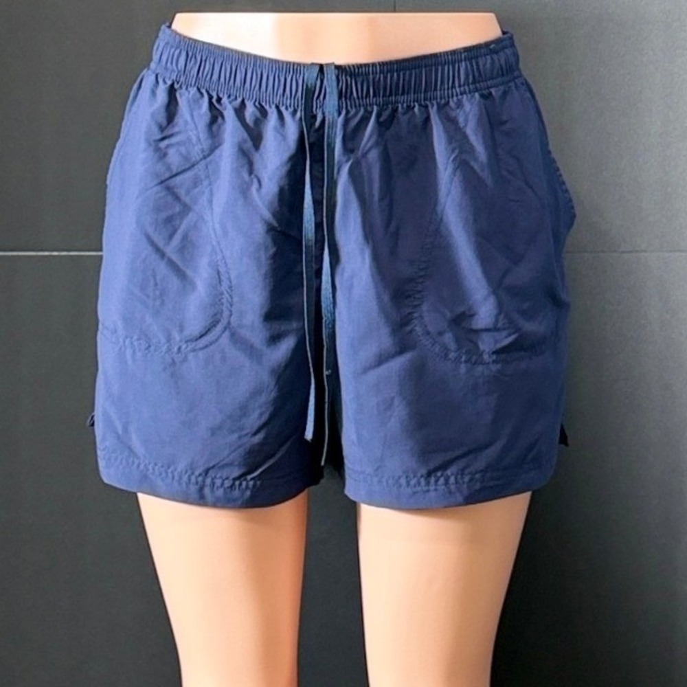 Columbia Sportswear Navy Blue Athletic Shorts Womens Medium Drawstring Pockets